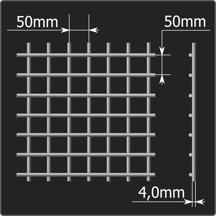 Сетка кладочная 50*50*4,0 (0,51*2,0)