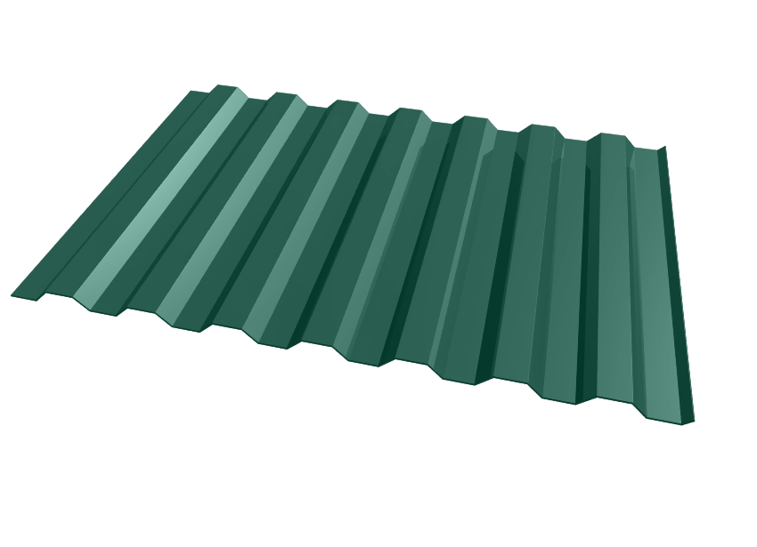 Профнастил окрашенный 0.45x1000x2000 RAL 6005
